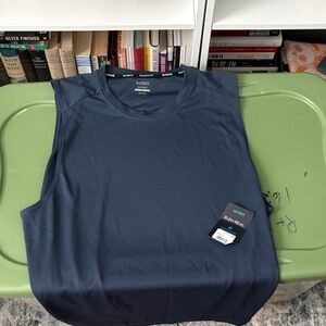 New With Tag Skora Men's Navy Performance Sleeveless Shirt